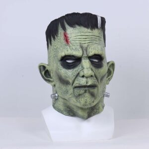 Zombie Mask for Halloween - Realistic Horror Mask with Bloody Wound Detail