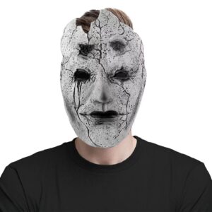Horror-Themed Latex Mask - Scary Halloween Costume Accessor