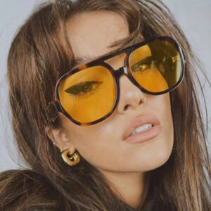Trendy Oversized Square Sunglasses - UV400 Protection, Available in Various Colors and Patterns for Men and Women
