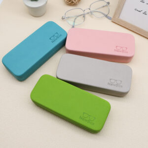 NewBox Portable Eyeglass Case - Durable Hard Shell Glasses Storage with Stylish Colors (Pink, Gray, Green, Teal)