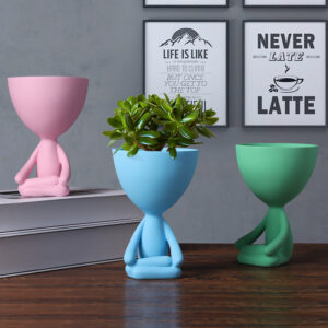 Abstract Human Figure Planter - Modern Home Decor for Indoor Plants