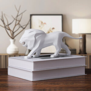 Abstract Animal Figurine - Modern White Sculpture for Home Decor